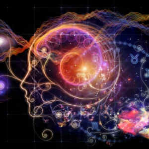 Innovative view of brain with a space background